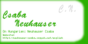 csaba neuhauser business card